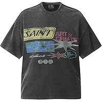 Saint Art Unisex Cotton Vintage Graphic T-Shirt Trendy